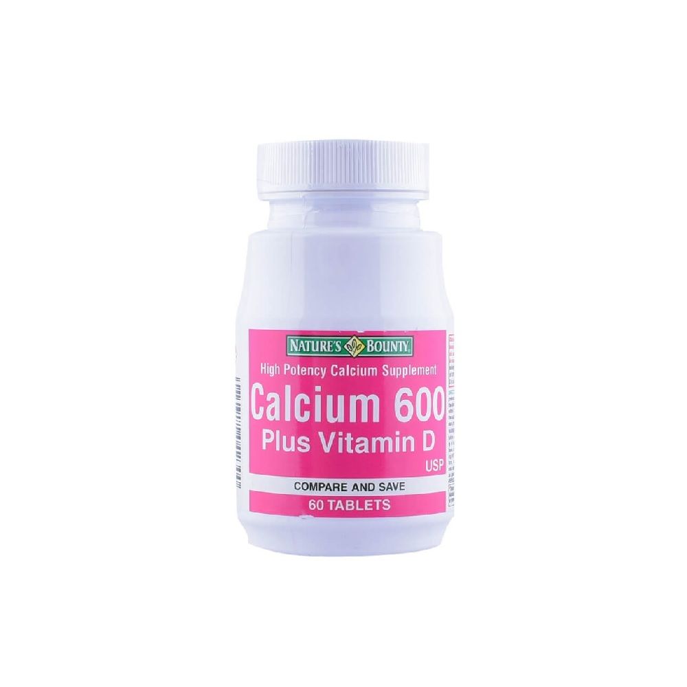 Nature's Bounty Calcium 600 Plus Vitamin D Tablets 60's - Easy Pharmacy LLC
