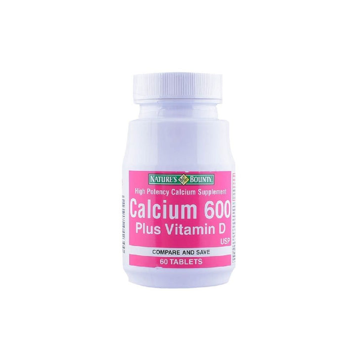 Nature's Bounty Calcium 600 Plus Vitamin D Tablets 60's - Easy Pharmacy LLC