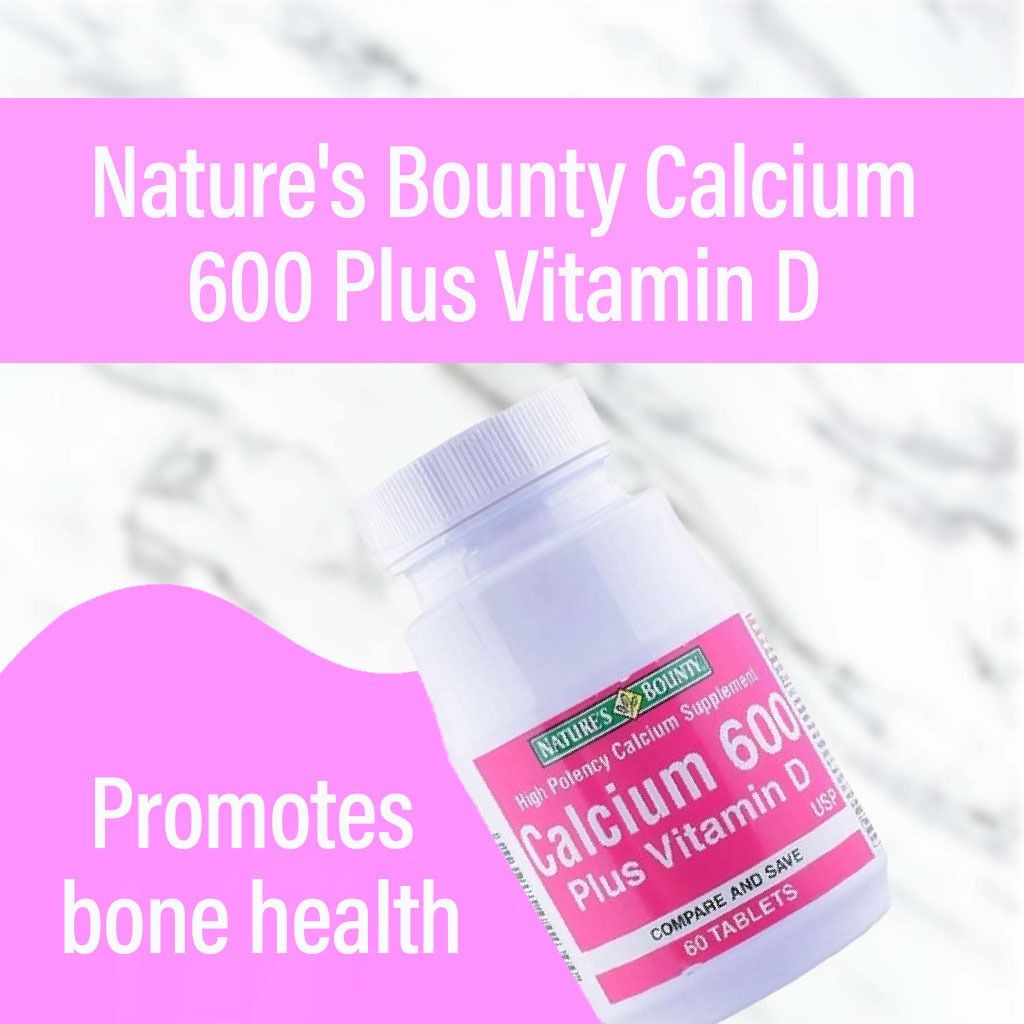 Nature's Bounty Calcium 600 Plus Vitamin D Tablets 60's - Easy Pharmacy LLC