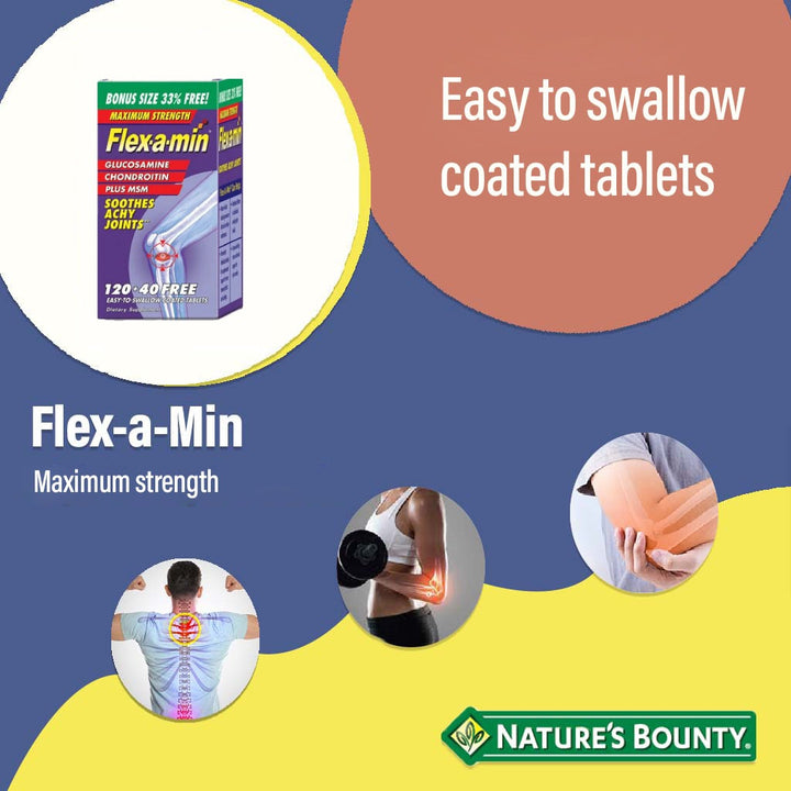 Natures Bounty Flex-a-min Maximum Strength Tablets 120's - Easy Pharmacy LLC