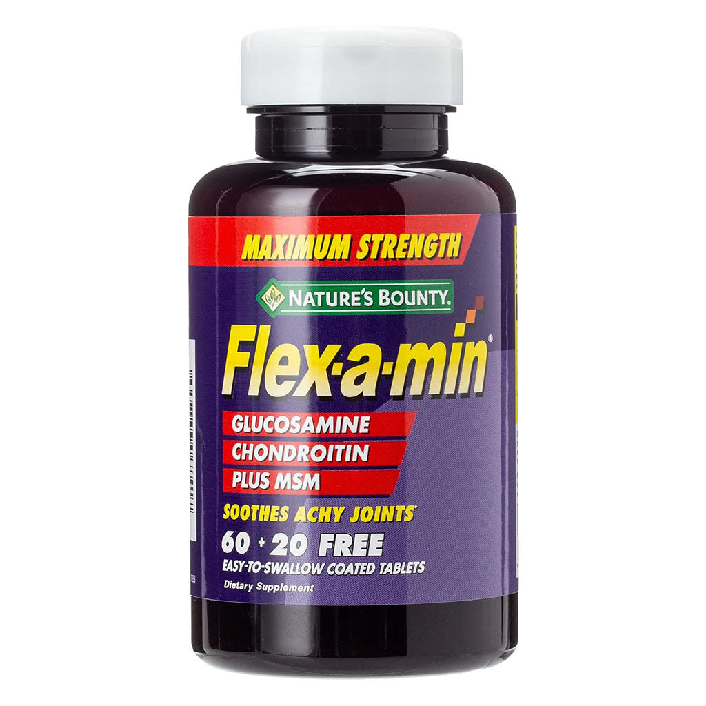 Nature's Bounty Flex-a-min Maximum Strength Glucosamine Supplement Tablets For Joints, Pack of 60's - Easy Pharmacy LLC