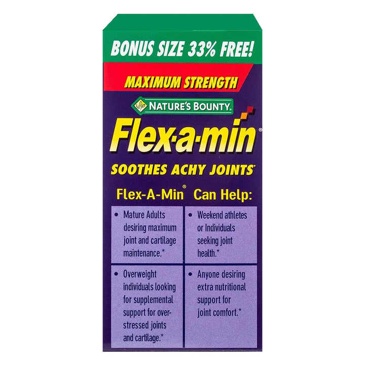 Nature's Bounty Flex-a-min Maximum Strength Glucosamine Supplement Tablets For Joints, Pack of 60's - Easy Pharmacy LLC