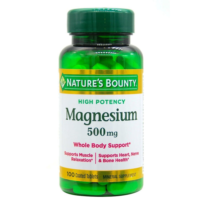 Nature's Bounty High Potency Magnesium 500 mg Tablets 100's - Easy Pharmacy LLC