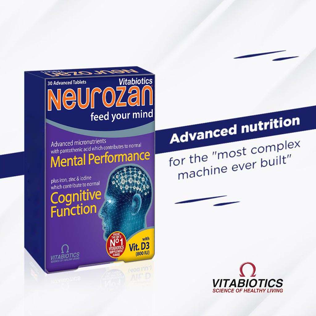 Vitabiotics Neurozan Mind Booster Supplement Tablets For Healthy Mental & Cognitive Function, Pack of 30's - Easy Pharmacy LLC
