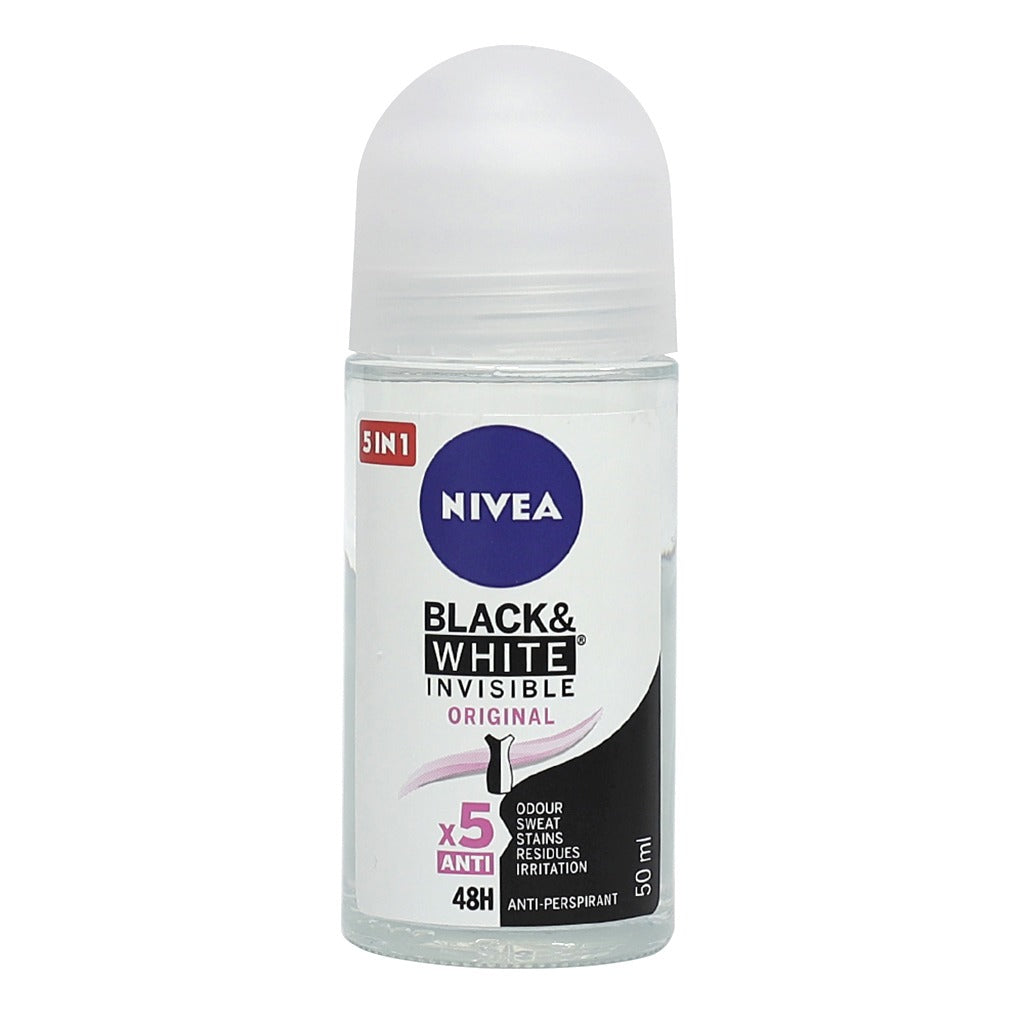 Nivea Invisible Black & White Original Roll-On 50 mL - Easy Pharmacy LLC