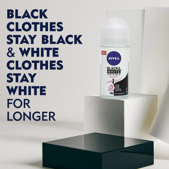 Nivea Invisible Black & White Original Roll-On 50 mL - Easy Pharmacy LLC