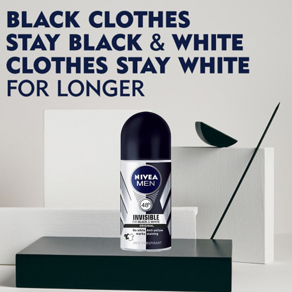Nivea Men Invisible For Black & White Roll-On - Easy Pharmacy LLC