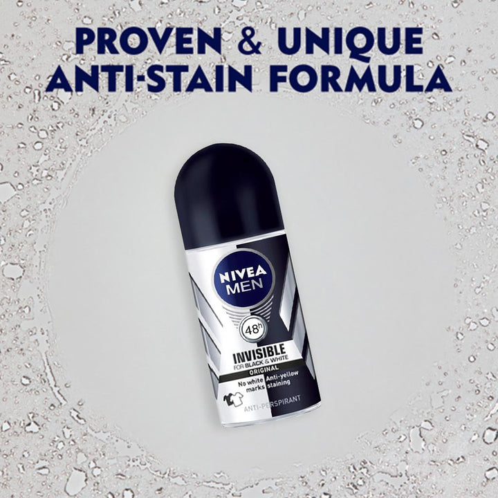 Nivea Men Invisible For Black & White Roll-On - Easy Pharmacy LLC