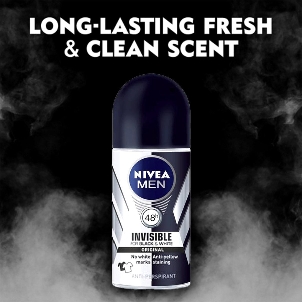 Nivea Men Invisible For Black & White Roll-On - Easy Pharmacy LLC