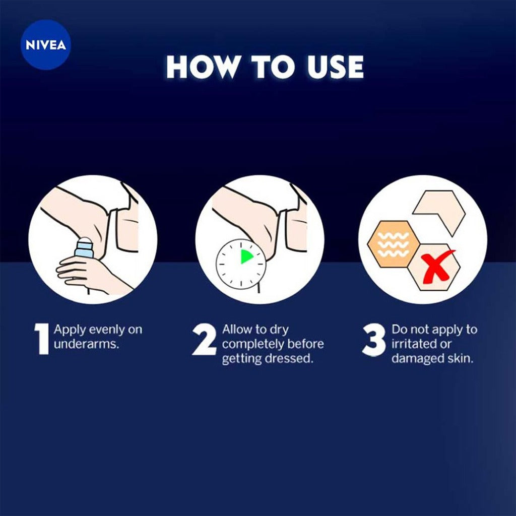 Nivea Men Invisible For Black & White Roll-On - Easy Pharmacy LLC