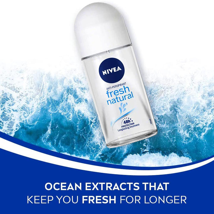 Nivea Fresh Natural Deodorant Roll-On 50 mL - Easy Pharmacy LLC