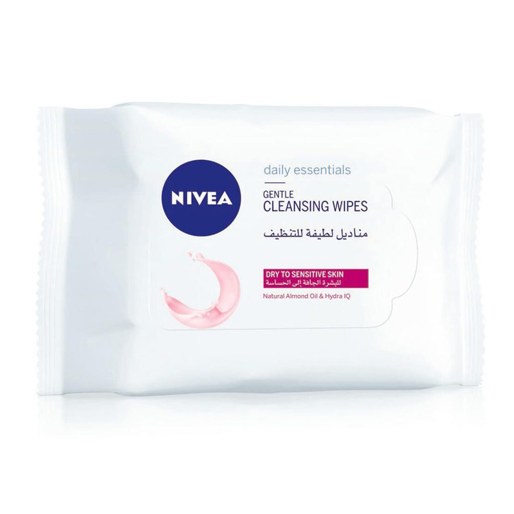 Nivea Gentle Dry to Sensitive Skin Cleansing Wipes 25's - Easy Pharmacy LLC
