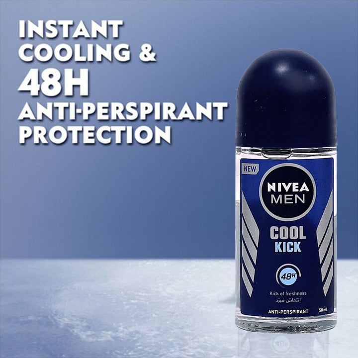 Nivea Men Cool Kick Antiperspirant Roll-On 50 mL - Easy Pharmacy LLC