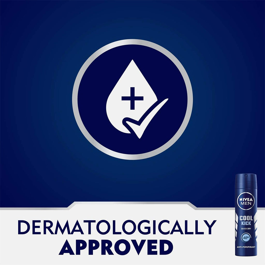Nivea Men Cool Kick Deodorant Spray 150 mL - Easy Pharmacy LLC
