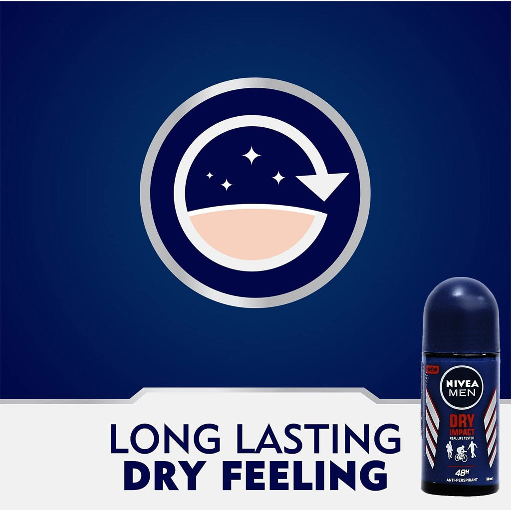 Nivea Men Dry Impact Plus Antiperspirant Roll-On 50 mL - Easy Pharmacy LLC