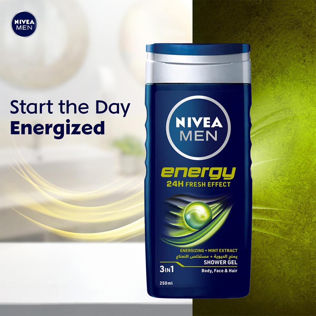 Nivea Men Energy Shower Gel 250 mL - Easy Pharmacy LLC