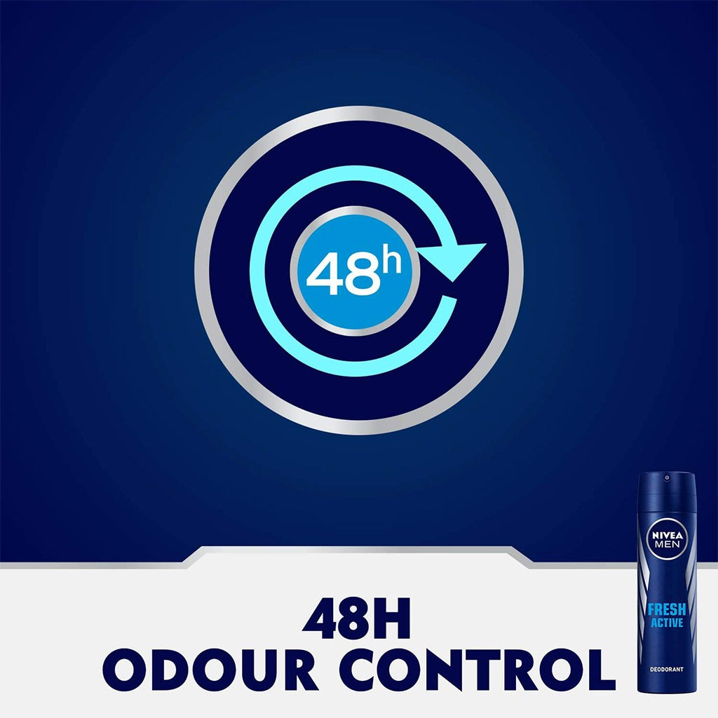 Nivea Men Fresh Active Deodorant 150 mL - Easy Pharmacy LLC