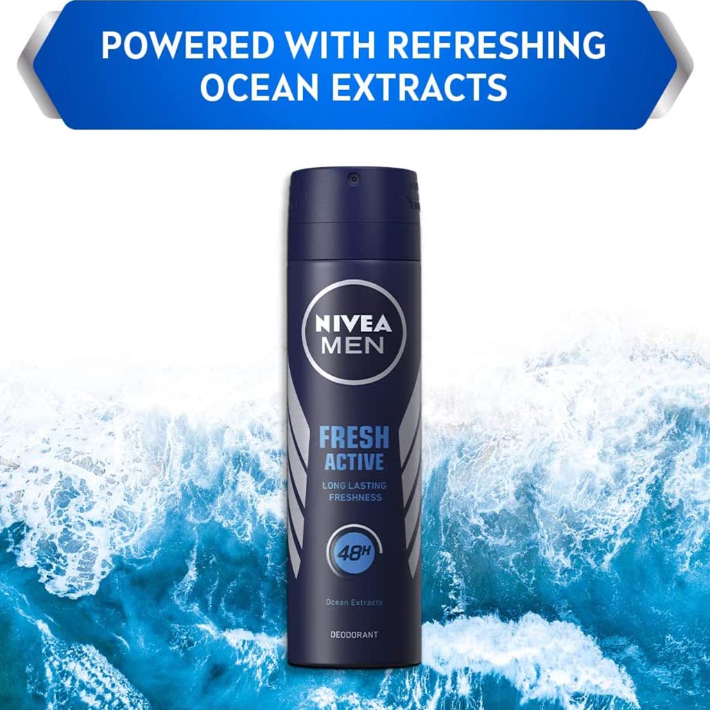 Nivea Men Fresh Active Deodorant 150 mL - Easy Pharmacy LLC