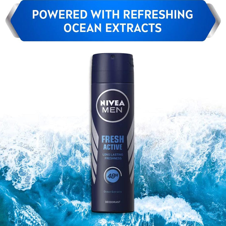 Nivea Men Fresh Active Deodorant 150 mL - Easy Pharmacy LLC
