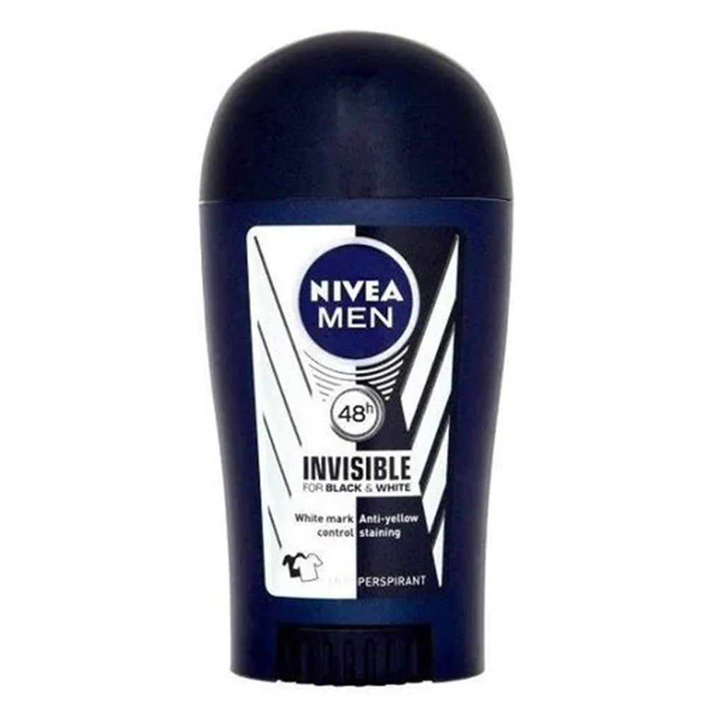Nivea Men Invisible for Black and White Deodorant Stick 40 mL - Easy Pharmacy LLC
