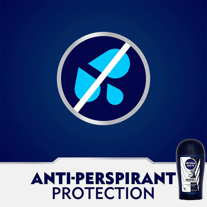 Nivea Men Invisible for Black and White Deodorant Stick 40 mL - Easy Pharmacy LLC