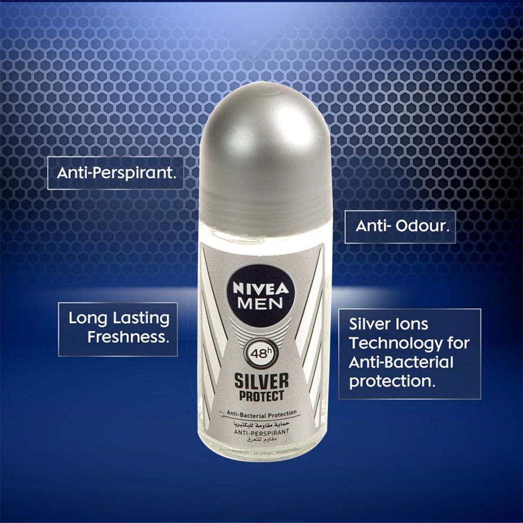 Nivea Men Silver Protect Roll-On 50 mL - Easy Pharmacy LLC
