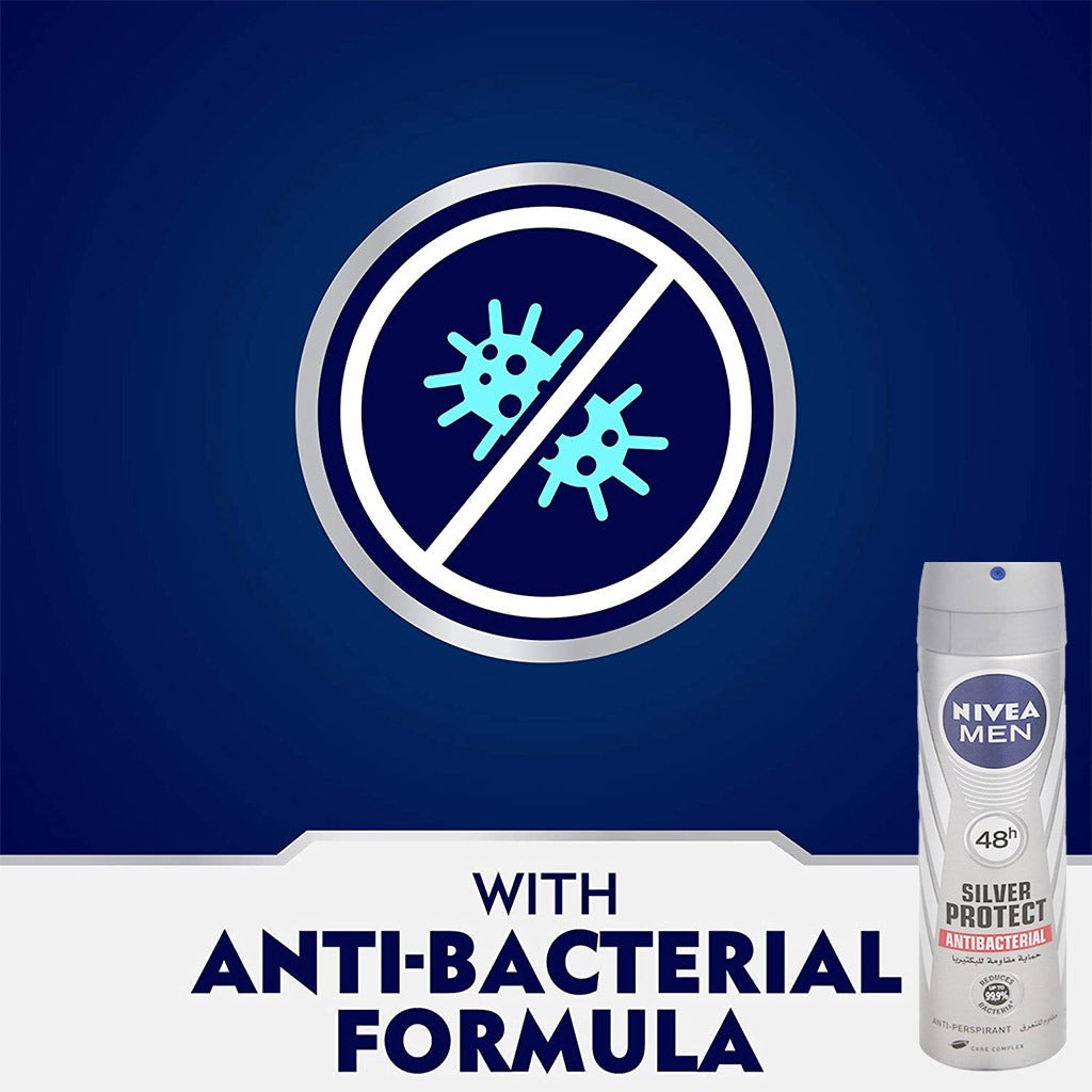 Nivea Men Silver Protect Spray 150 mL - Easy Pharmacy LLC