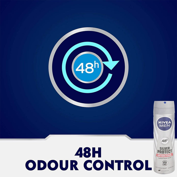 Nivea Men Silver Protect Spray 150 mL - Easy Pharmacy LLC