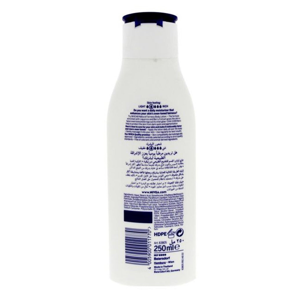Nivea Natural Fairness Body Lotion 250 mL - Easy Pharmacy LLC