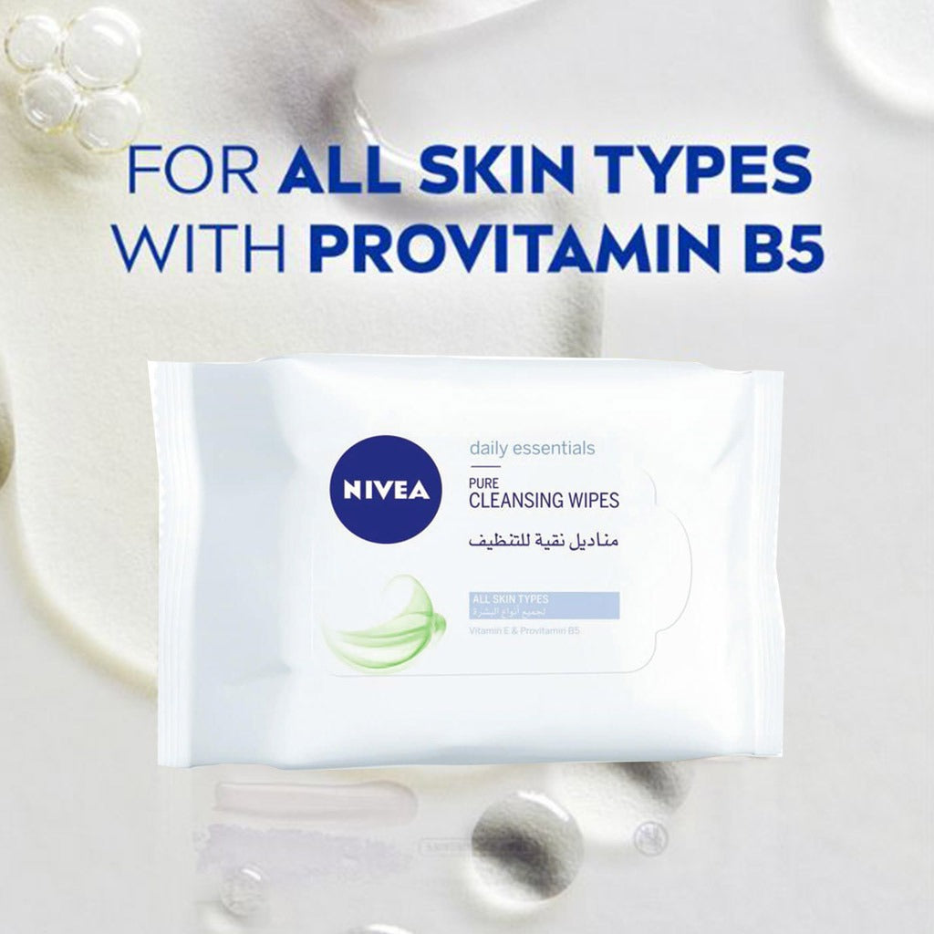 Nivea Pure Cleansing Wipes For All Skin Types 25's - Easy Pharmacy LLC