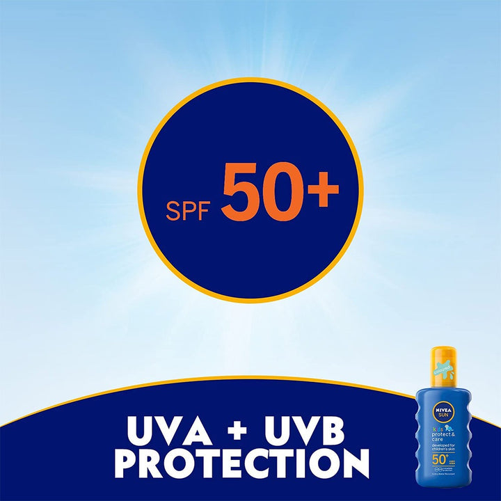 Nivea Sun Kids Protect & Care Spray SPF50+ 200 mL - Easy Pharmacy LLC
