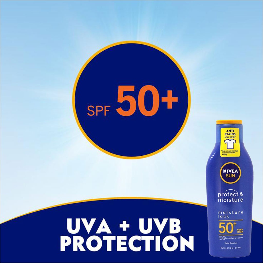 Nivea Sun Protect & Moisture Lotion SPF50+ 200 mL - Easy Pharmacy LLC