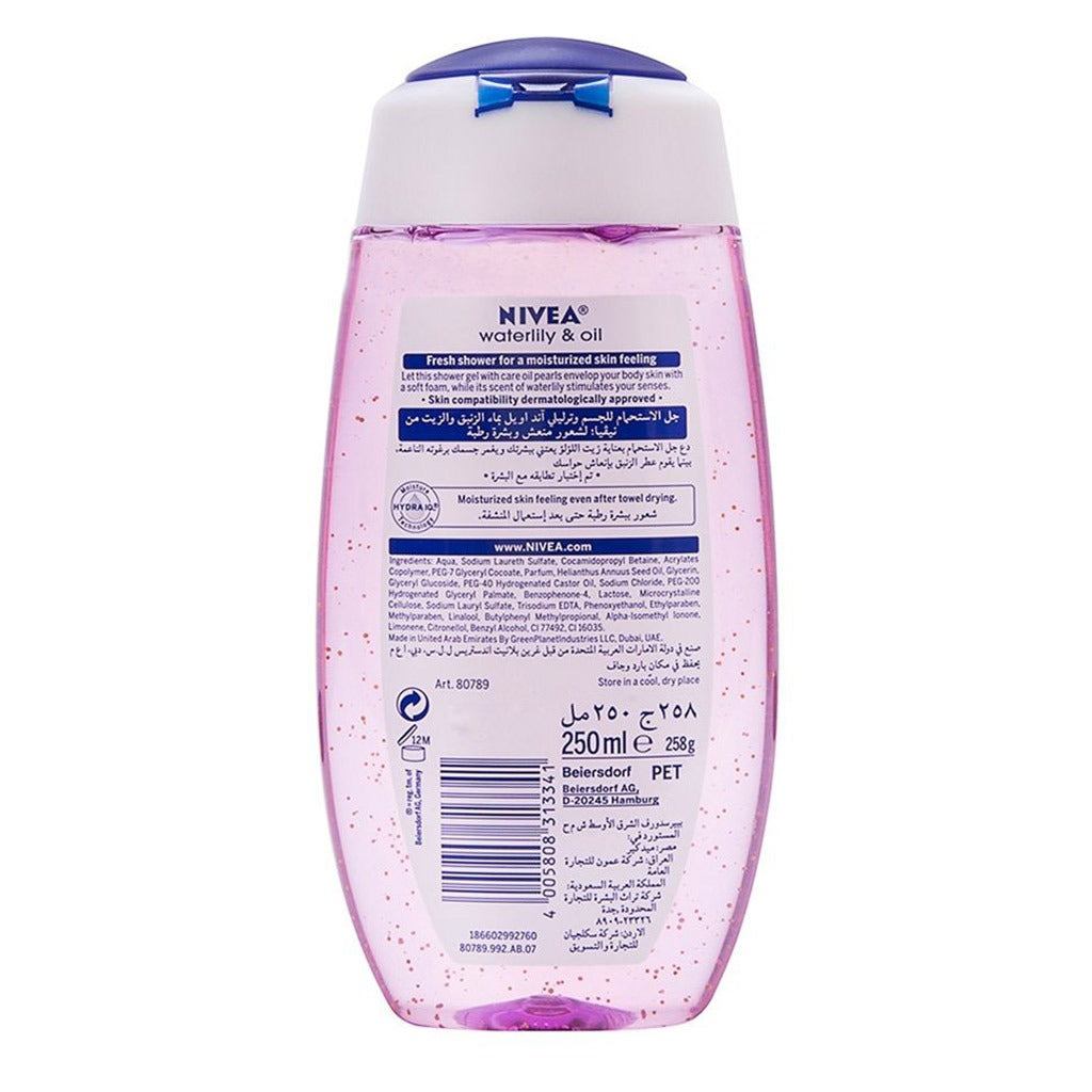 Nivea Waterlily and Oil Shower Gel 250 mL - Easy Pharmacy LLC