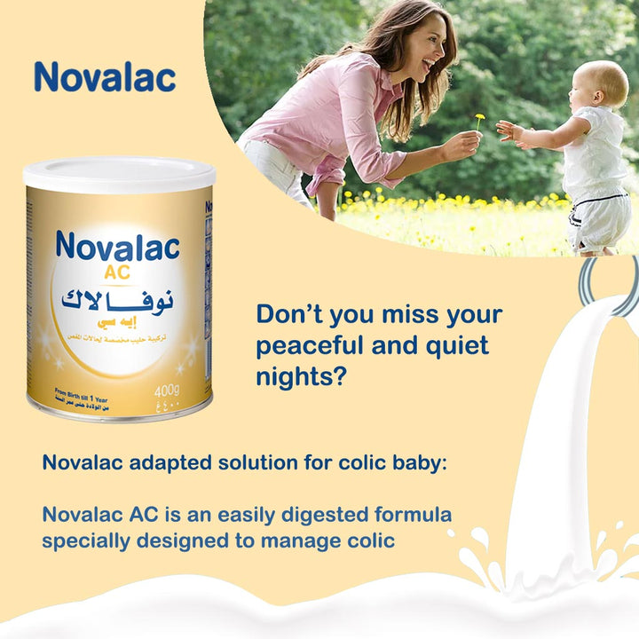 Novalac AC Anti colic Baby Milk Formula For 0 To 12 Months 400g - Easy Pharmacy LLC