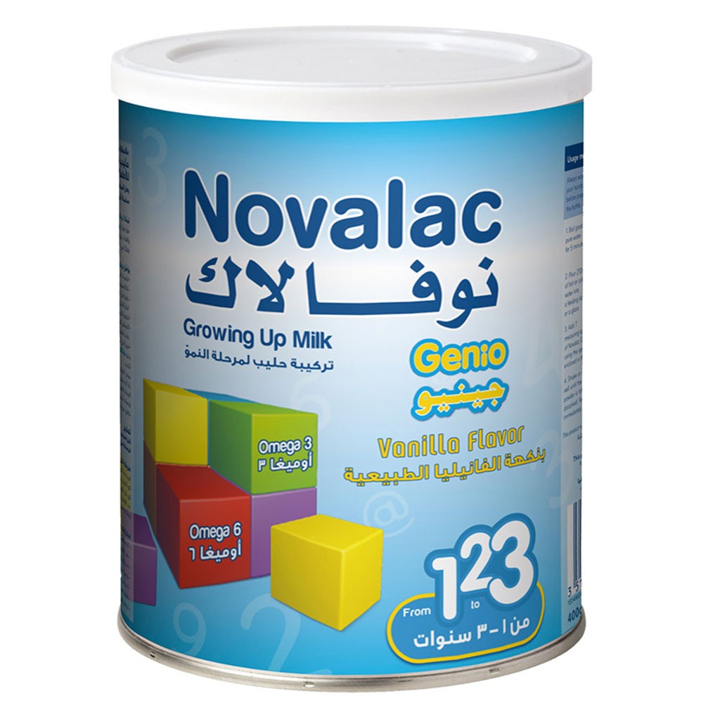 Novalac Genio 123 Stage 3 Toddlers Milk Formula For 1 To 3 Years Vanilla Flavour 800g - Easy Pharmacy LLC
