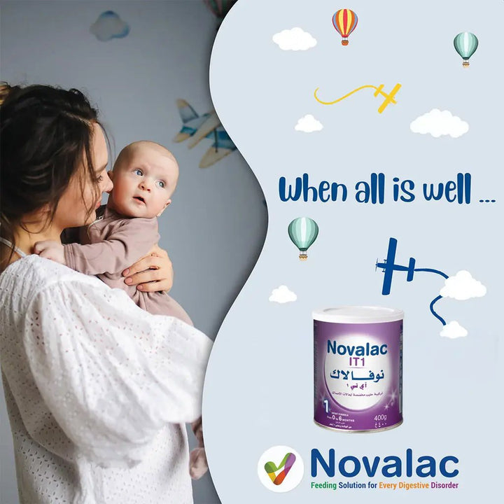 Novalac IT Stage 1 Improved Transit Baby Milk Formula For 0 To 6 Months 400g