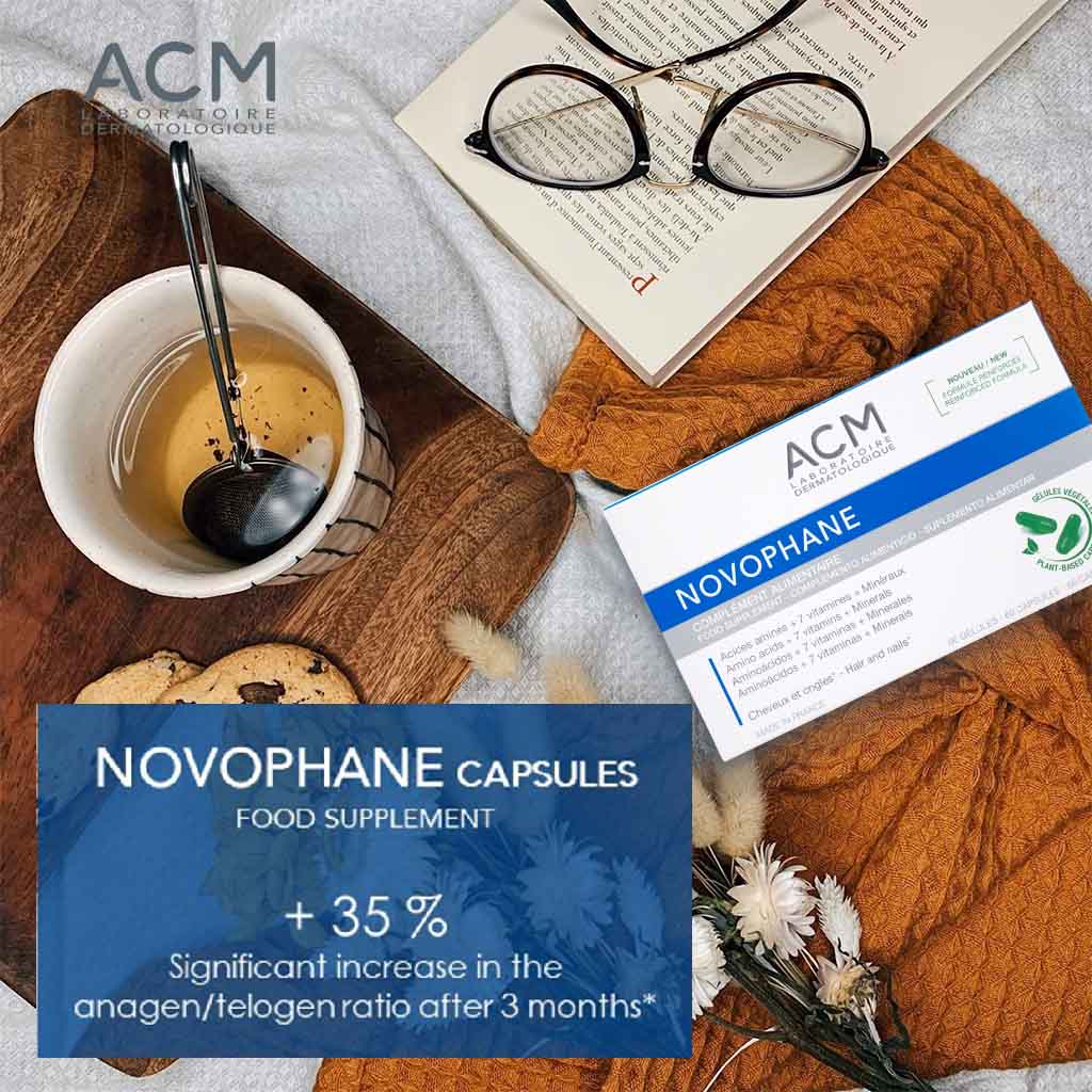 ACM Novophane Capsules, Food Supplement For Hair & Nail Growth, Pack of 60's - Easy Pharmacy LLC
