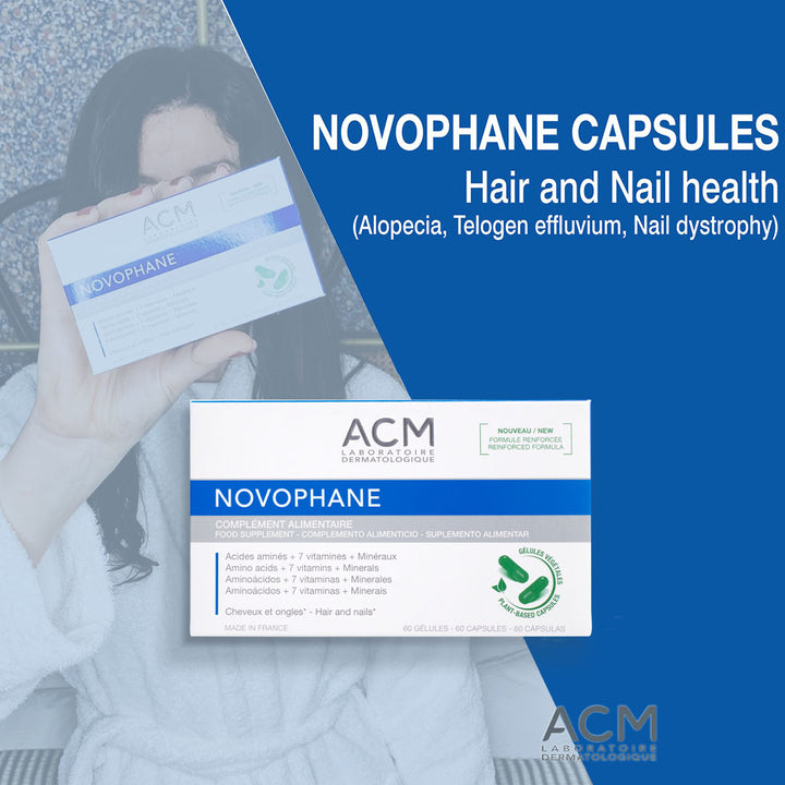 ACM Novophane Capsules, Food Supplement For Hair & Nail Growth, Pack of 60's - Easy Pharmacy LLC