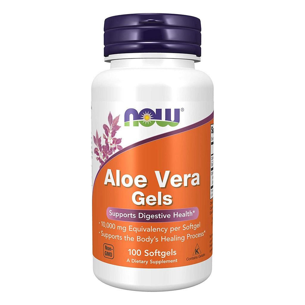 Now Aloe Vera Softgels For Digestive Health Support, Pack of 100's - Easy Pharmacy LLC