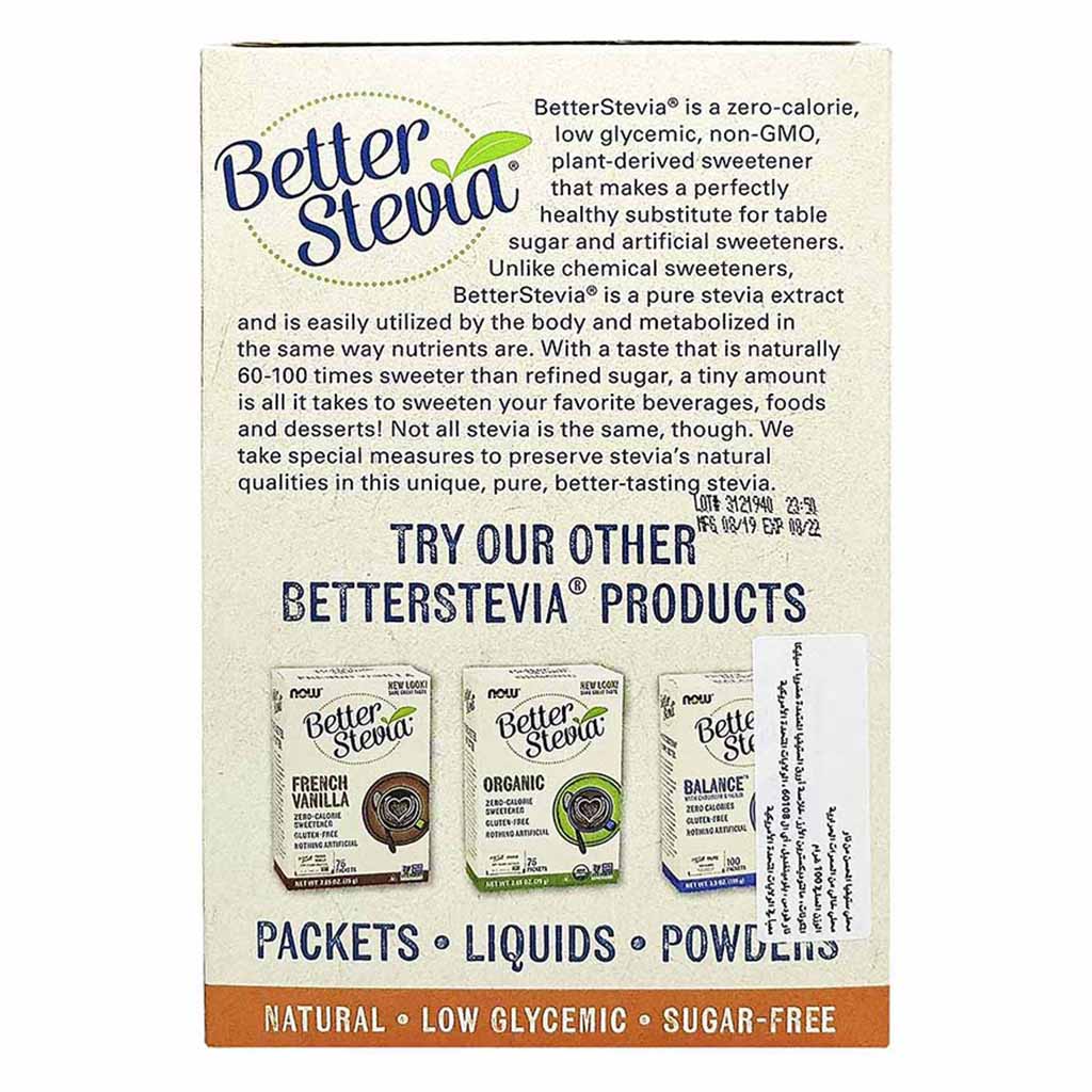 Now Better Stevia Zero-Calorie Sugar Free Sweetener, Pack of 100's - Easy Pharmacy LLC