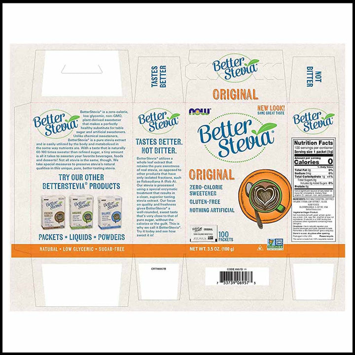 Now Better Stevia Zero-Calorie Sugar Free Sweetener, Pack of 100's - Easy Pharmacy LLC