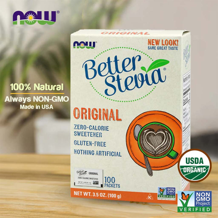 Now Better Stevia Zero-Calorie Sugar Free Sweetener, Pack of 100's - Easy Pharmacy LLC