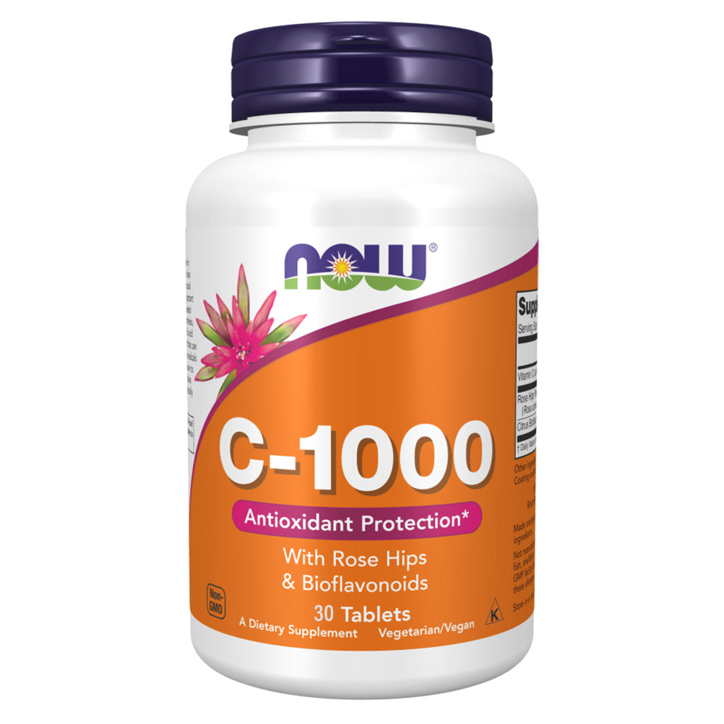 Now C-1000 Vitamin C Tablets For Antioxidant & Immune Support, Pack of 30's - Easy Pharmacy LLC