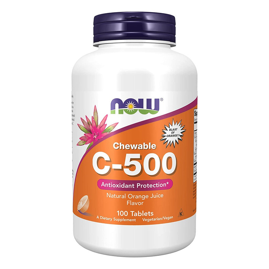 Now C-500 Vitamin C Chewable Tablet For Antioxidant Support, Pack of 100's - Easy Pharmacy LLC