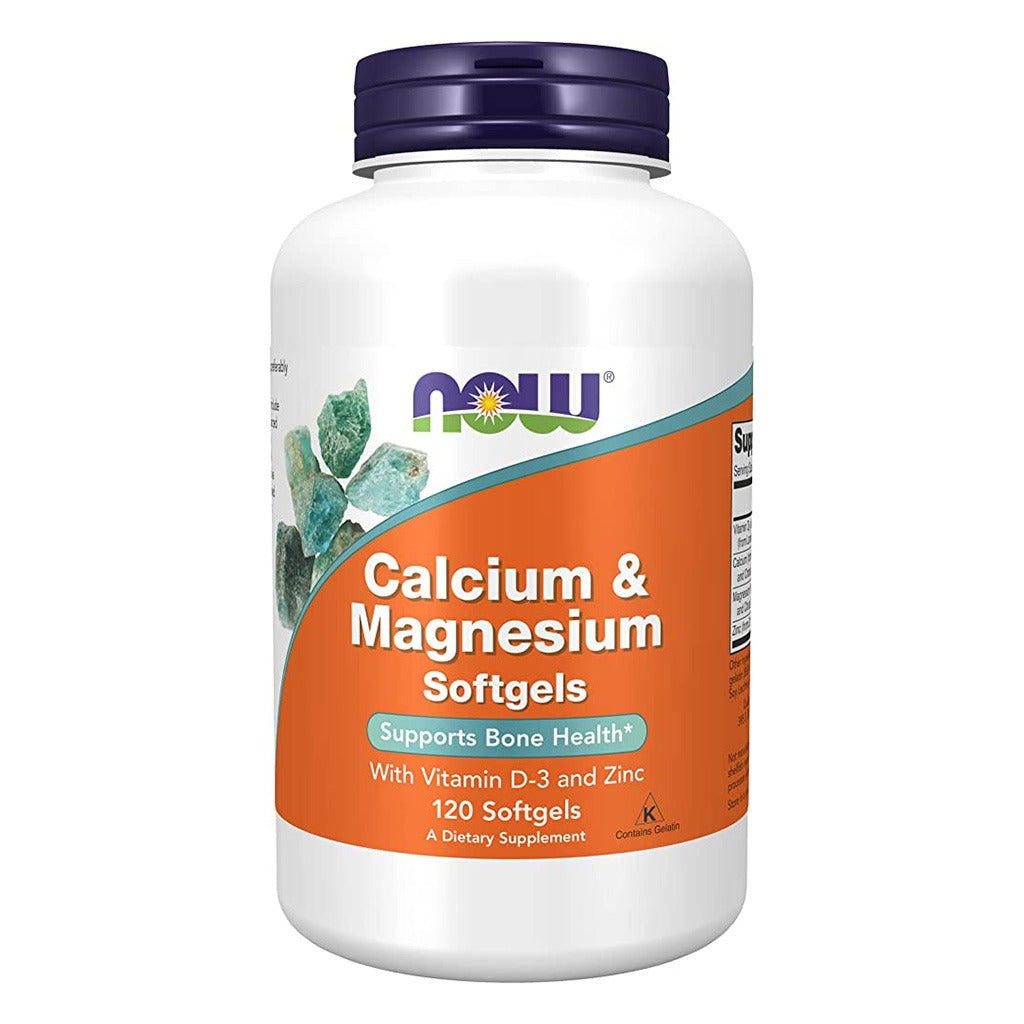 Now Calcium & Magnesium With Vitamin D3 & Zinc Softgel For Bone Health, Pack of 120's - Easy Pharmacy LLC