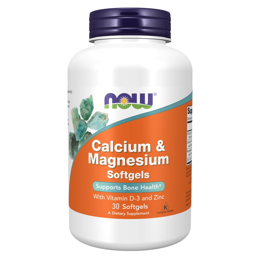 Now Calcium & Magnesium With Vitamin D3 & Zinc Softgel For Bone Health, Pack of 30's - Easy Pharmacy LLC