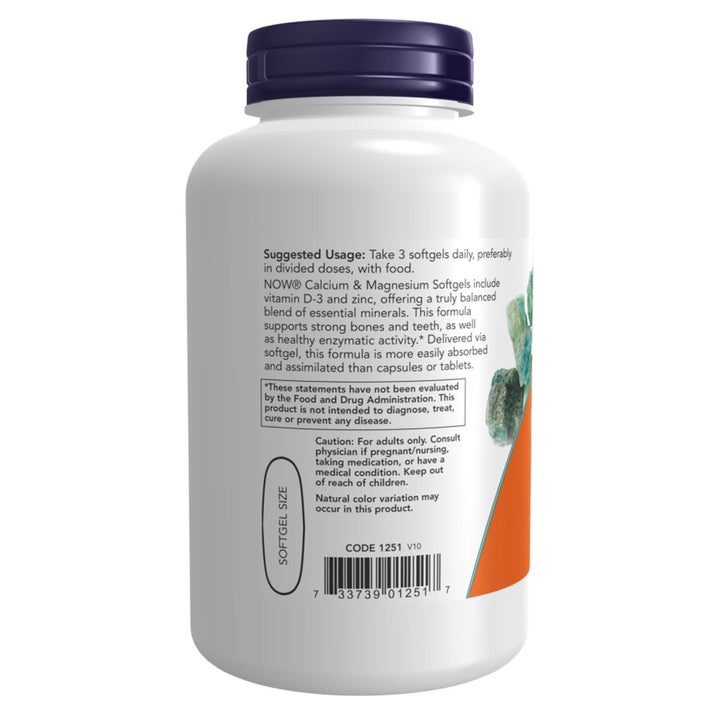 Now Calcium & Magnesium With Vitamin D3 & Zinc Softgel For Bone Health, Pack of 30's - Easy Pharmacy LLC