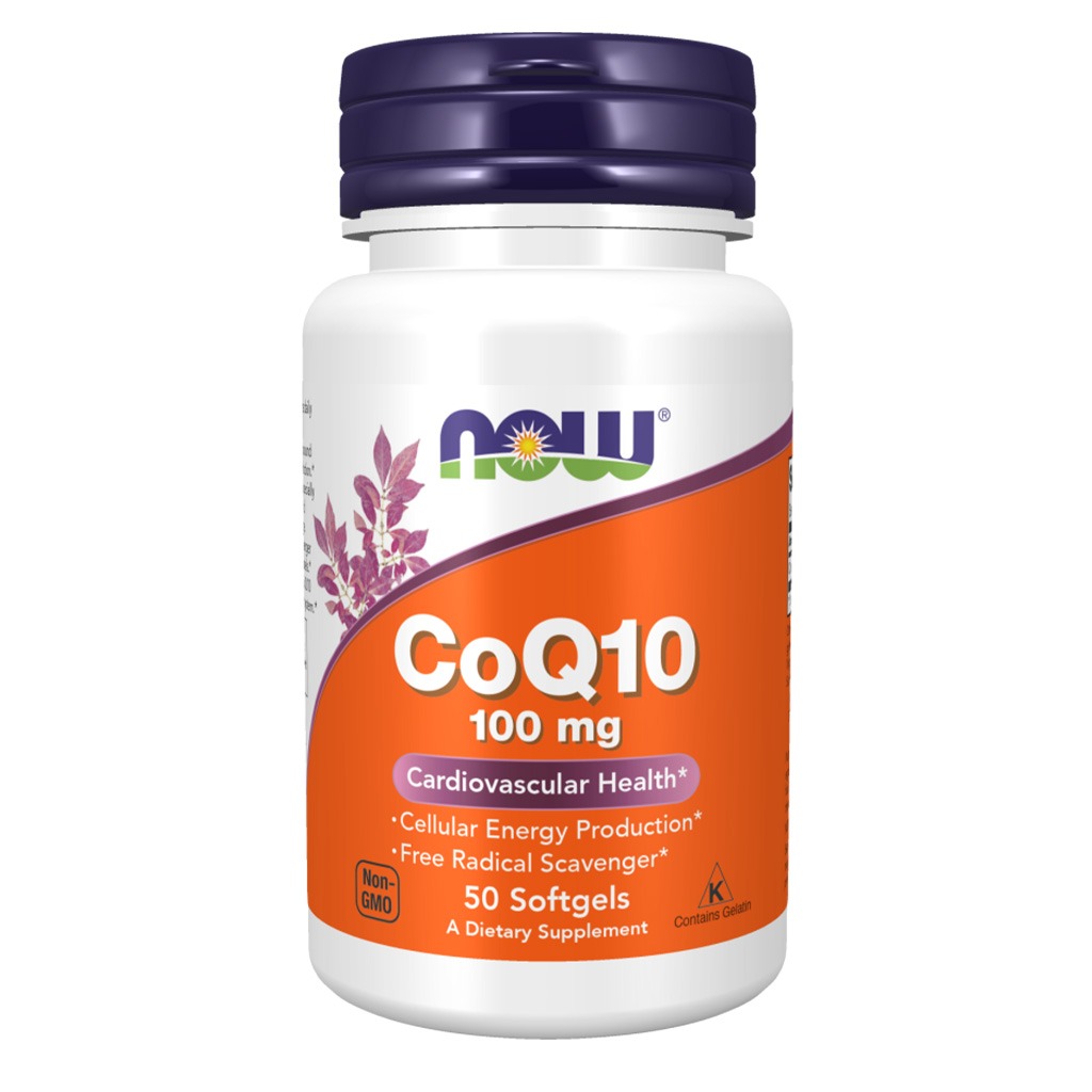 Now CoQ10 100mg Antioxidant Softgels For Heart Health & Energy, Pack of 50's - Easy Pharmacy LLC