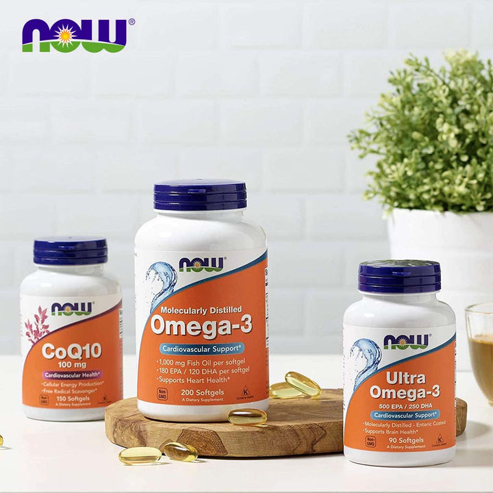 Now CoQ10 100mg Antioxidant Softgels For Heart Health & Energy, Pack of 50's - Easy Pharmacy LLC
