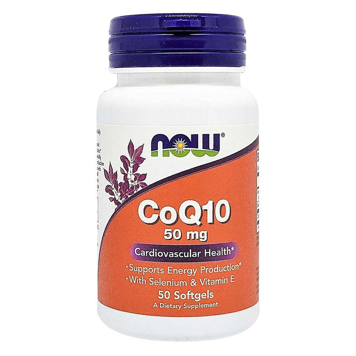 Now CoQ10 50mg Antioxidant Softgels For Heart Health & Energy, Pack of 50's - Easy Pharmacy LLC